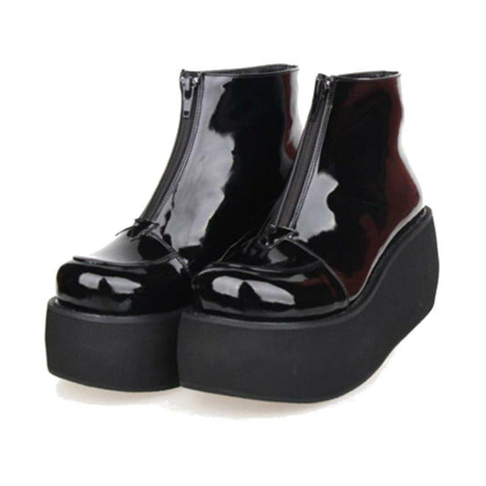 Women's Harujuku Punk Wedge Boots - American Legend Rider