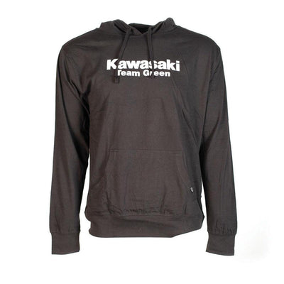 Factory Effex Men's Kawasaki Team Green Lightweight Pullover Hoodie, Black - American Legend Rider