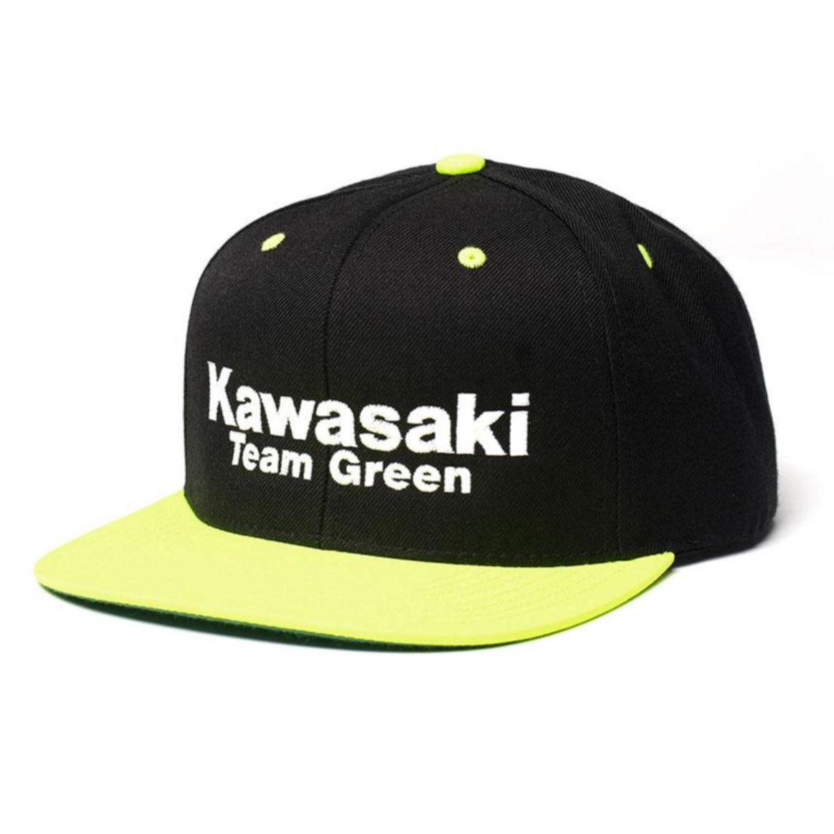 Factory Effex Kawasaki Team Green Snapback Hat, Black/Green - American Legend Rider