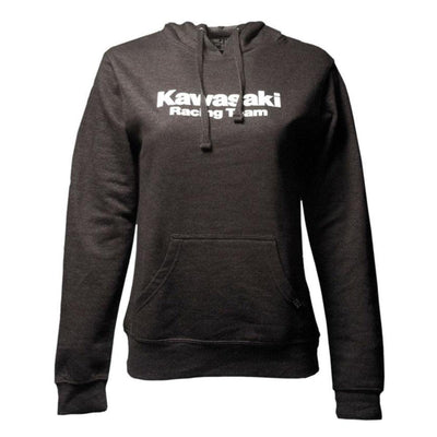 Factory Effex Women's Kawasaki Stacked Pullover Hoodie, Heather Charcoal - American Legend Rider