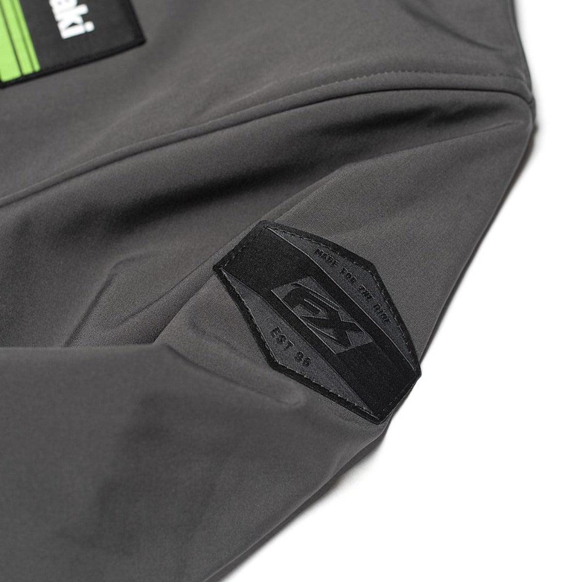 Factory Effex Men's Kawasaki Tech Soft-Shell Jacket, Charcoal Gray - American Legend Rider