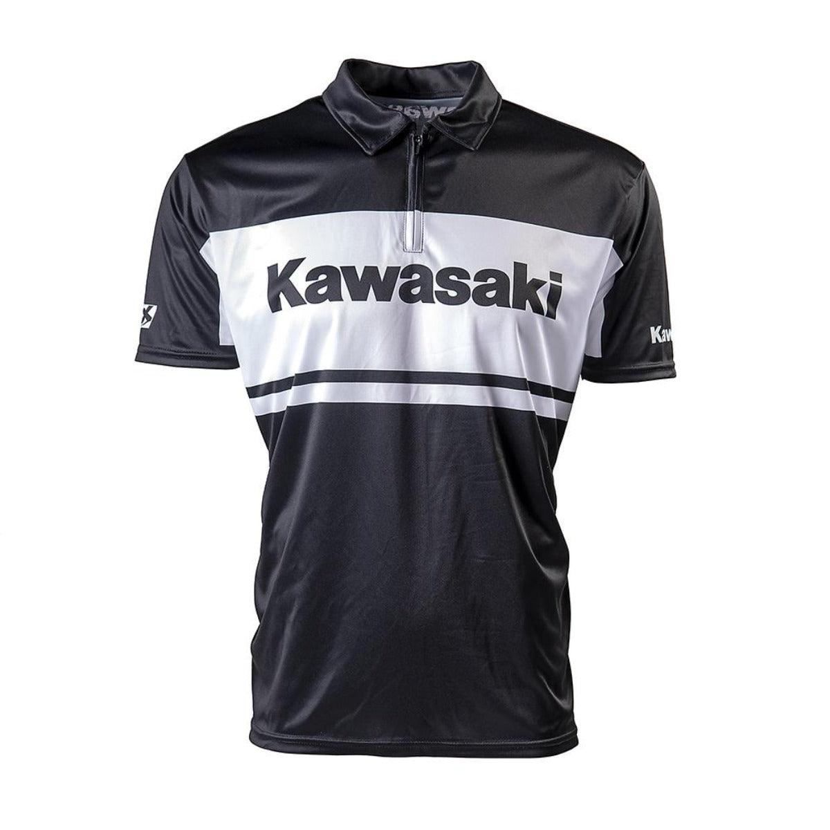 Factory Effex Men's Kawasaki Pit Shirt, Black/White - American Legend Rider