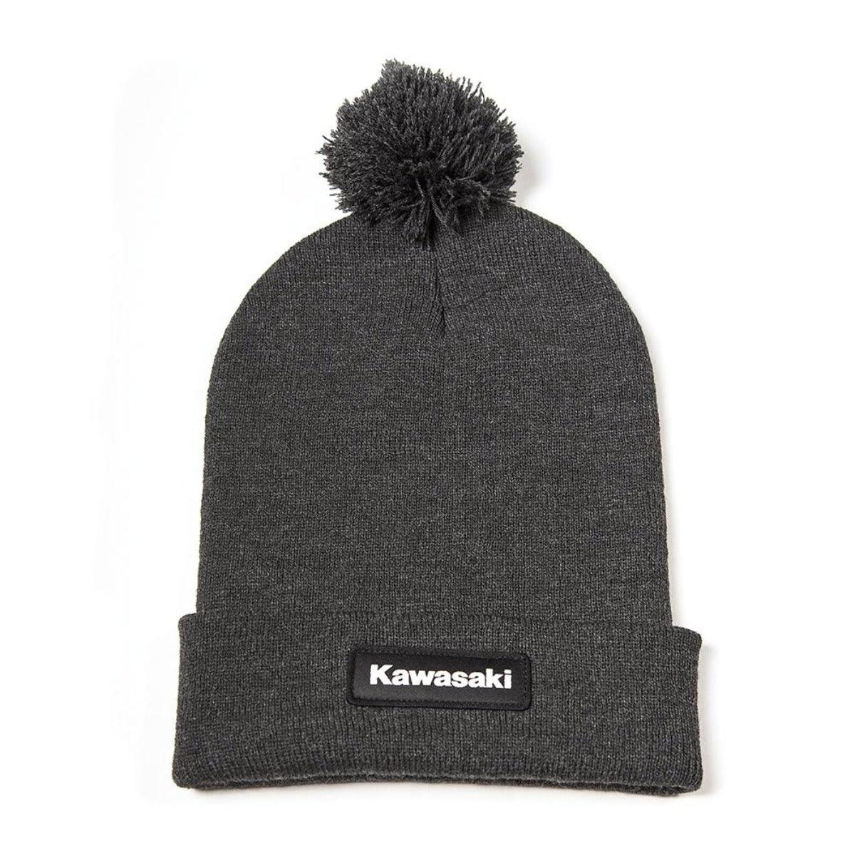 Factory Effex Kawasaki Beanie w/Pom, Gray - American Legend Rider