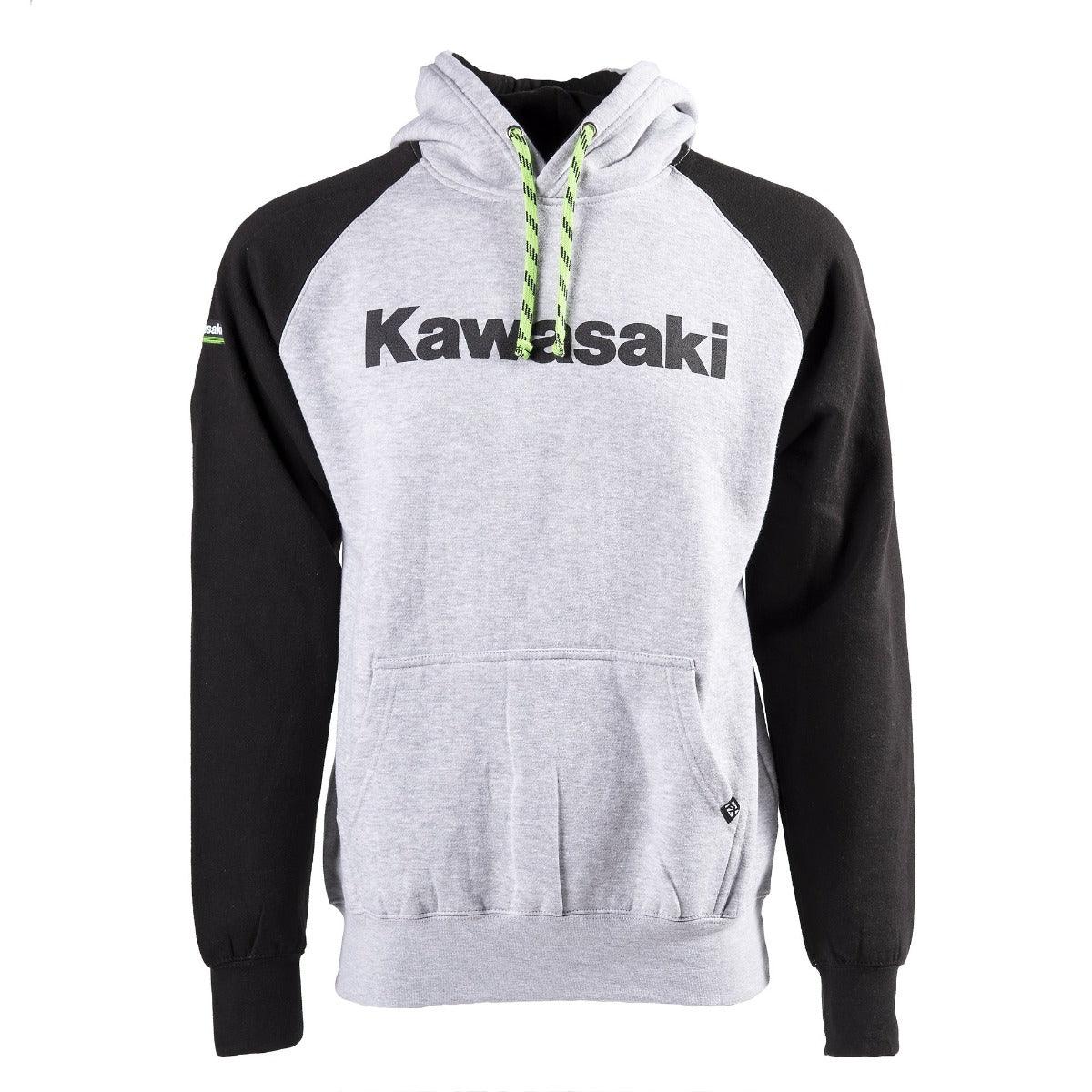 Factory Effex Men's Kawasaki Standard Pullover Hoodie, Heather/Black - American Legend Rider