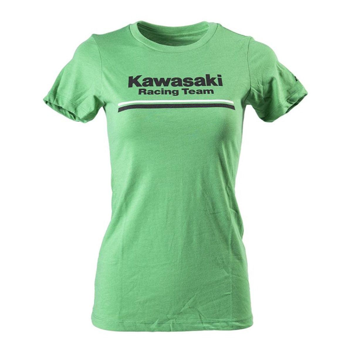 Factory Effex Women's Kawasaki Stripes T-Shirt, Kelly Green - American Legend Rider