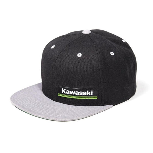 Factory Effex Kawasaki Wedge Snapback Hat, Black/Gray - American Legend Rider