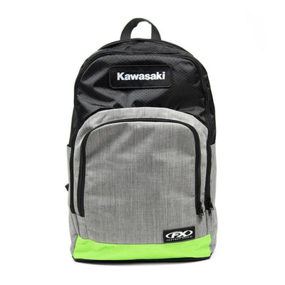 Factory Effex Kawasaki Standard Backpack, Gray/Green - American Legend Rider