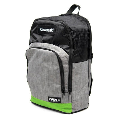 Factory Effex Kawasaki Standard Backpack, Gray/Green - American Legend Rider