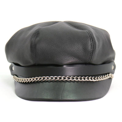 Hot Leathers Leather Section Pie Top Cap - American Legend Rider