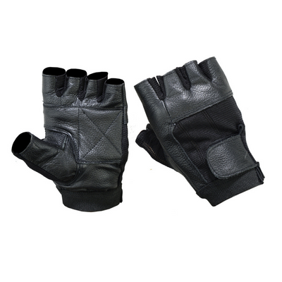 Daniel Smart Leather/Mesh Fingerless Gloves - American Legend Rider