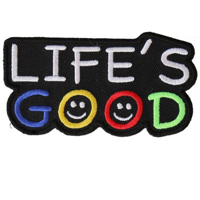 Daniel Smart Life's Good Iron on Morale Embroidered Patch, 3.5 x 1.5 inches - American Legend Rider