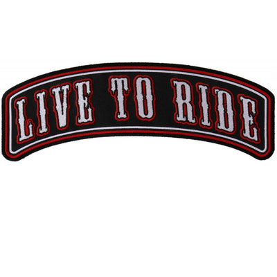 Daniel Smart Live To Ride, Ride To Live Embroidered Iron On Patch, 10 x 4 inches - American Legend Rider