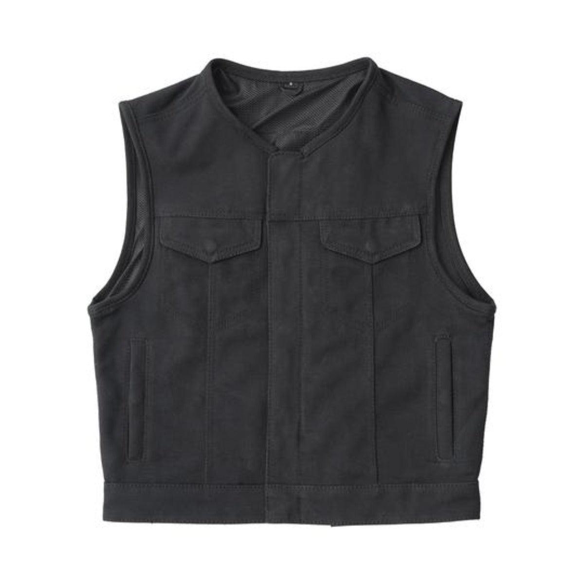 First Manufacturing Lowside Canvas - Men's Motorcycle Vest, Black ...