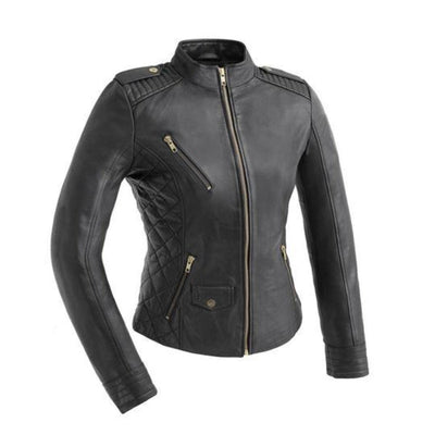 First Manufacturing Madelin - Women's Leather Jacket, Black - American Legend Rider