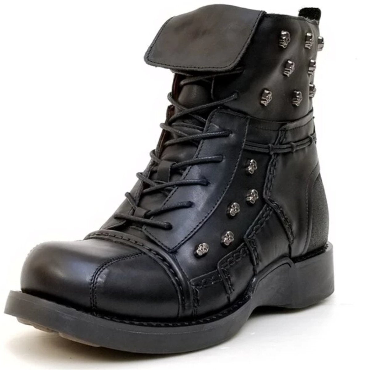 Lace Up Skull Boots