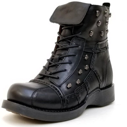 Lace Up Skull Boots