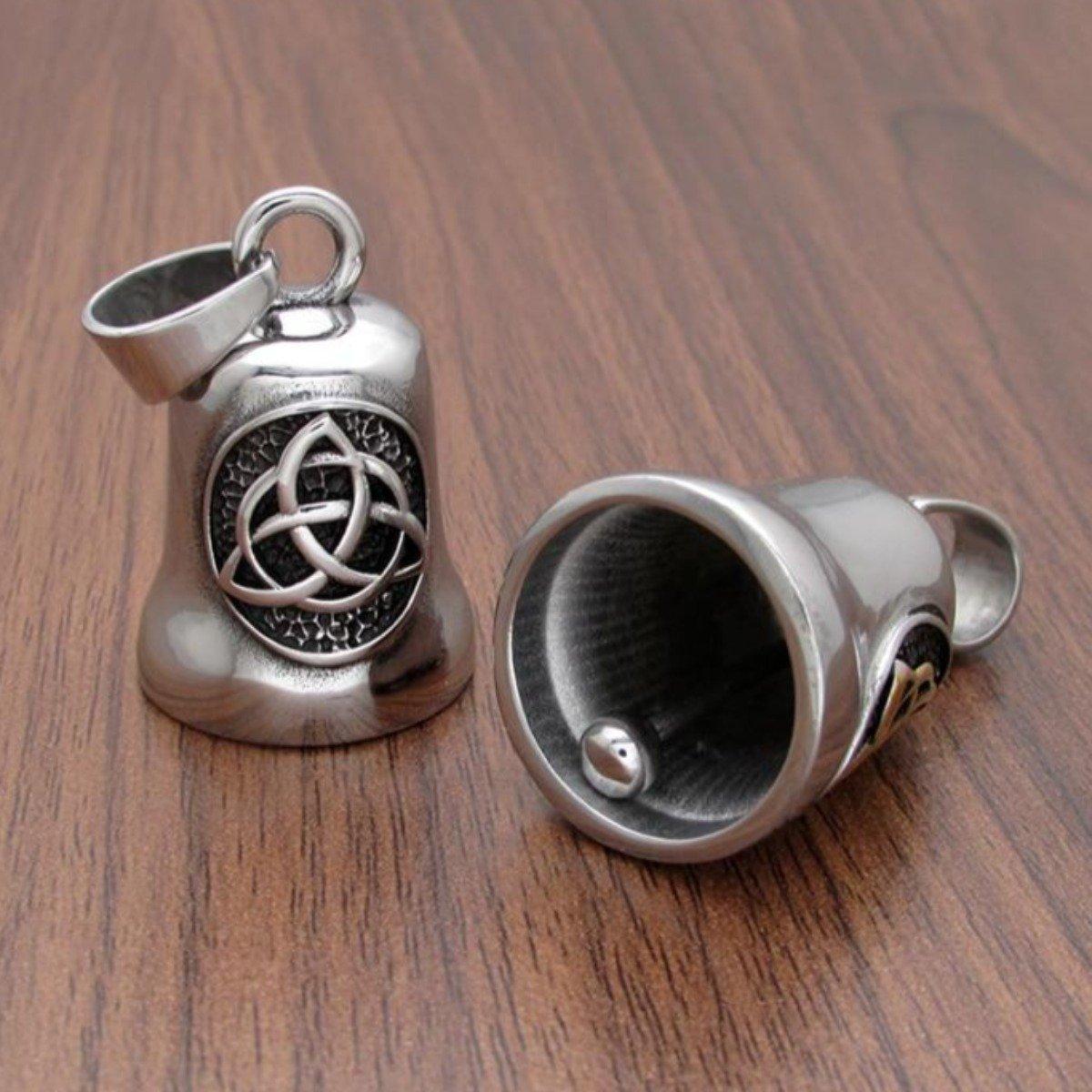Father & Son Celtic Knot Gremlin Bell with This Bike Protected by the Good Lord Bell Bundle - American Legend Rider