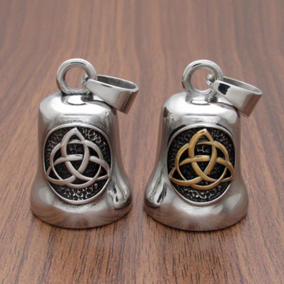 Father & Son Celtic Knot Gremlin Bell with This Bike Protected by the Good Lord Bell Bundle - American Legend Rider