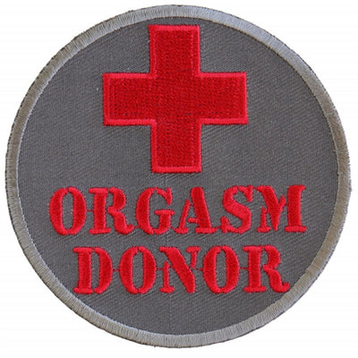 Daniel Smart Orgasm Donor Embroidered Iron On Patch, 3 inches - American Legend Rider