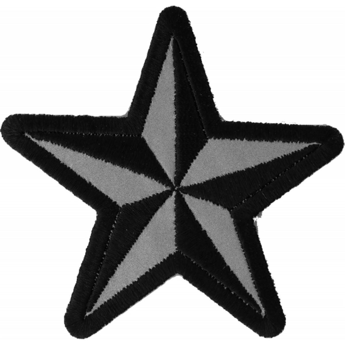 Daniel Smart Reflective Nautical Star Novelty Iron on Patch, 3 x 3 inches - American Legend Rider