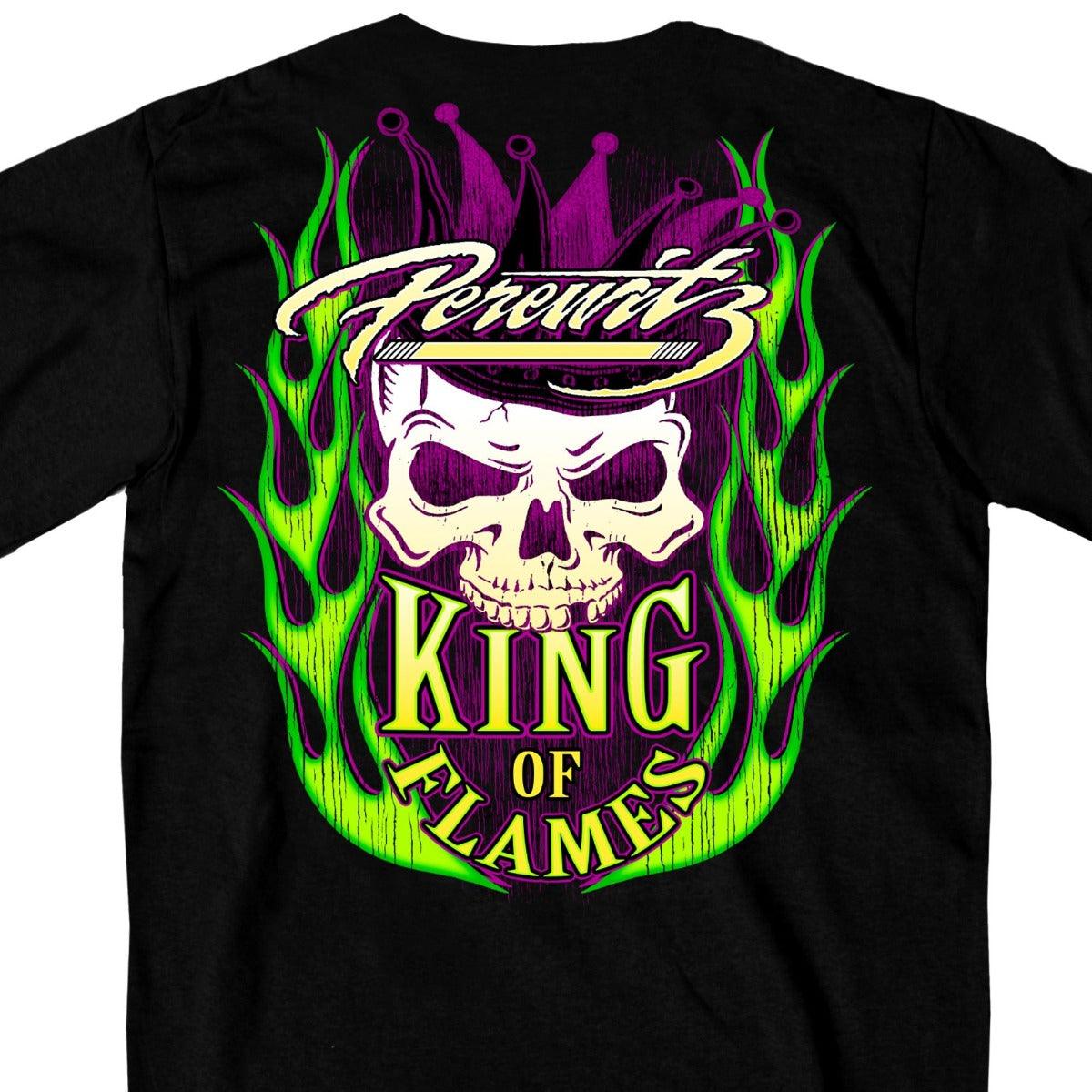 Hot Leathers Men's Official Perewitz King Of Flames T Shirt - American Legend Rider