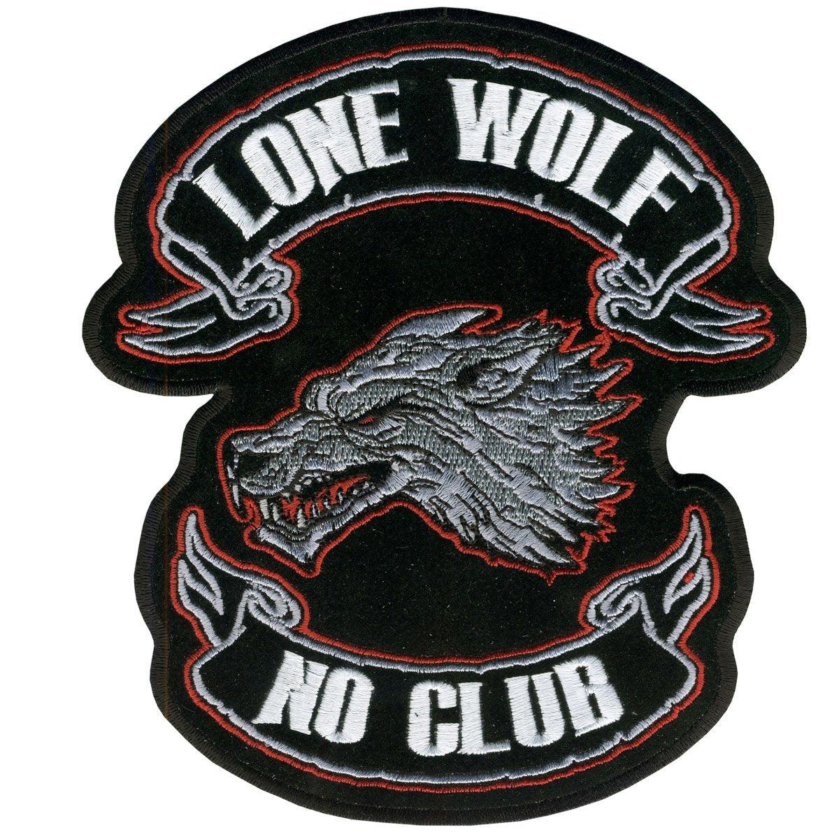 Hot Leathers Lone Wolf Patch 13" X 13" - American Legend Rider