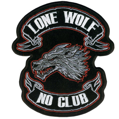 Hot Leathers Patch Lone Wolf 10" - American Legend Rider