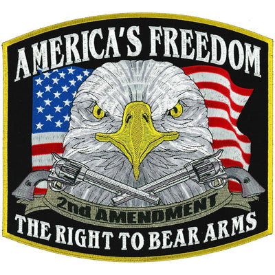Hot Leathers America's Freedom Second Amendment 10" X 9" Patch - American Legend Rider