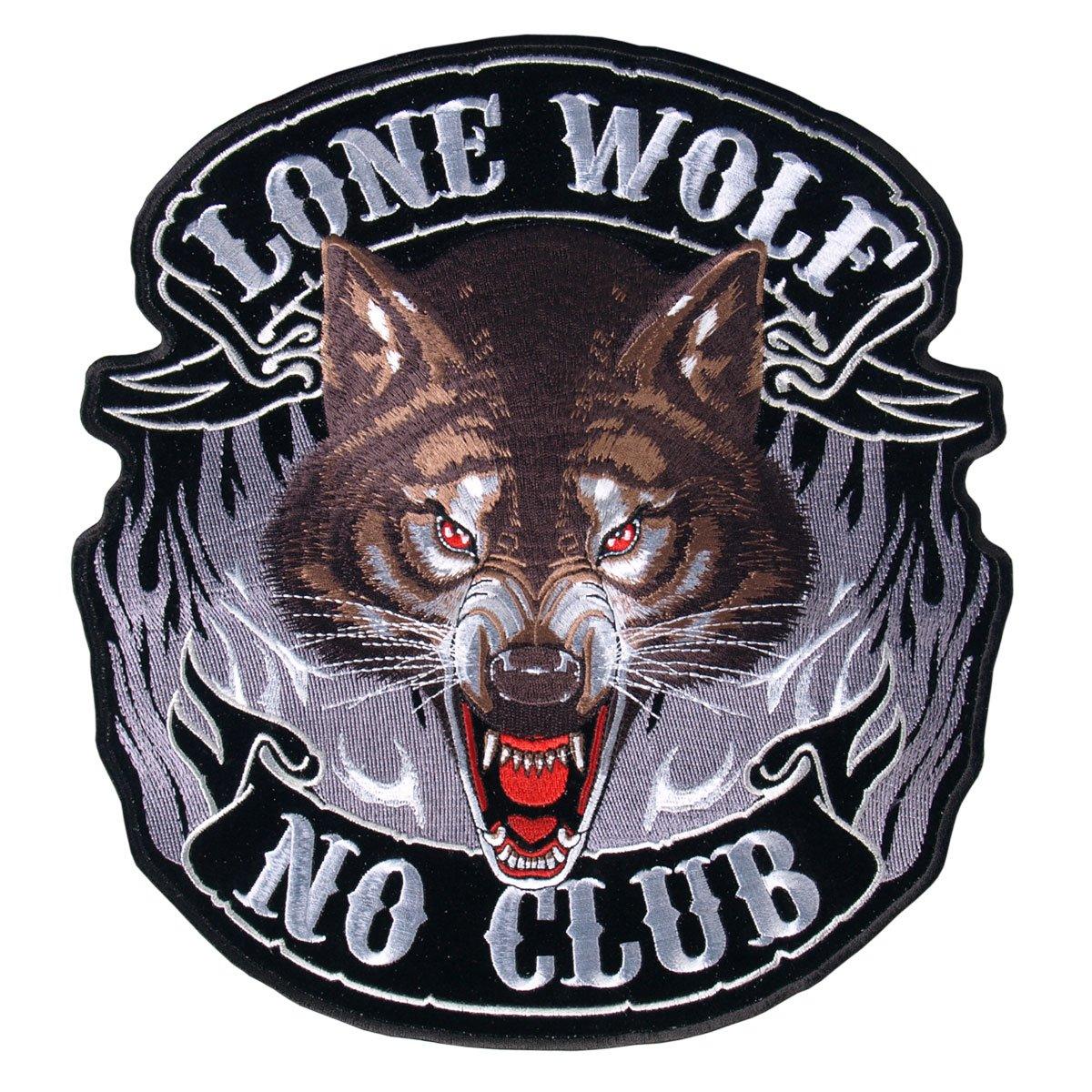 Hot Leathers Patch Lone Wolf Full Face 10" - American Legend Rider