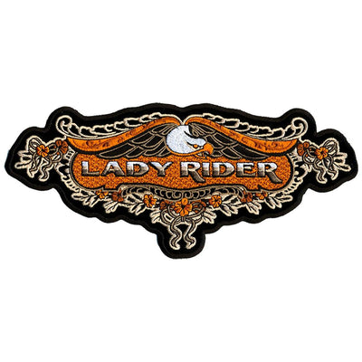 Hot Leathers 5" X 2" Lace Eagle Lady Rider Patch - American Legend Rider