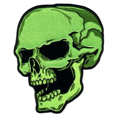 Hot Leathers Patch Green Skull Left 4" - American Legend Rider