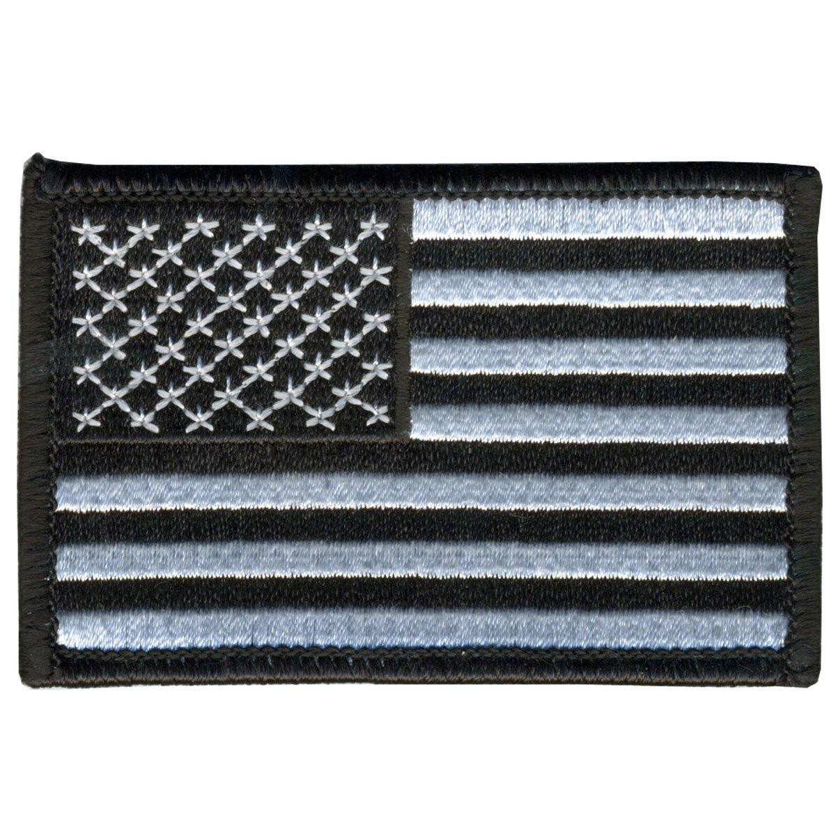 Hot Leathers Black And White American Flag Patch 3" X 3" - American Legend Rider