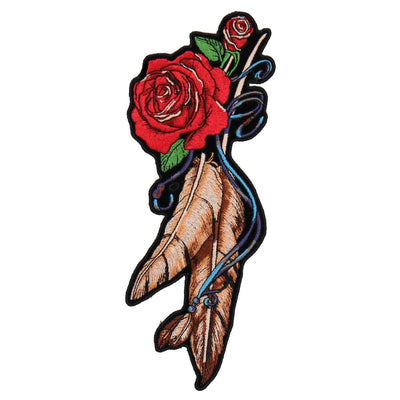 Hot Leathers Feathers & Roses 2" X 2" - American Legend Rider