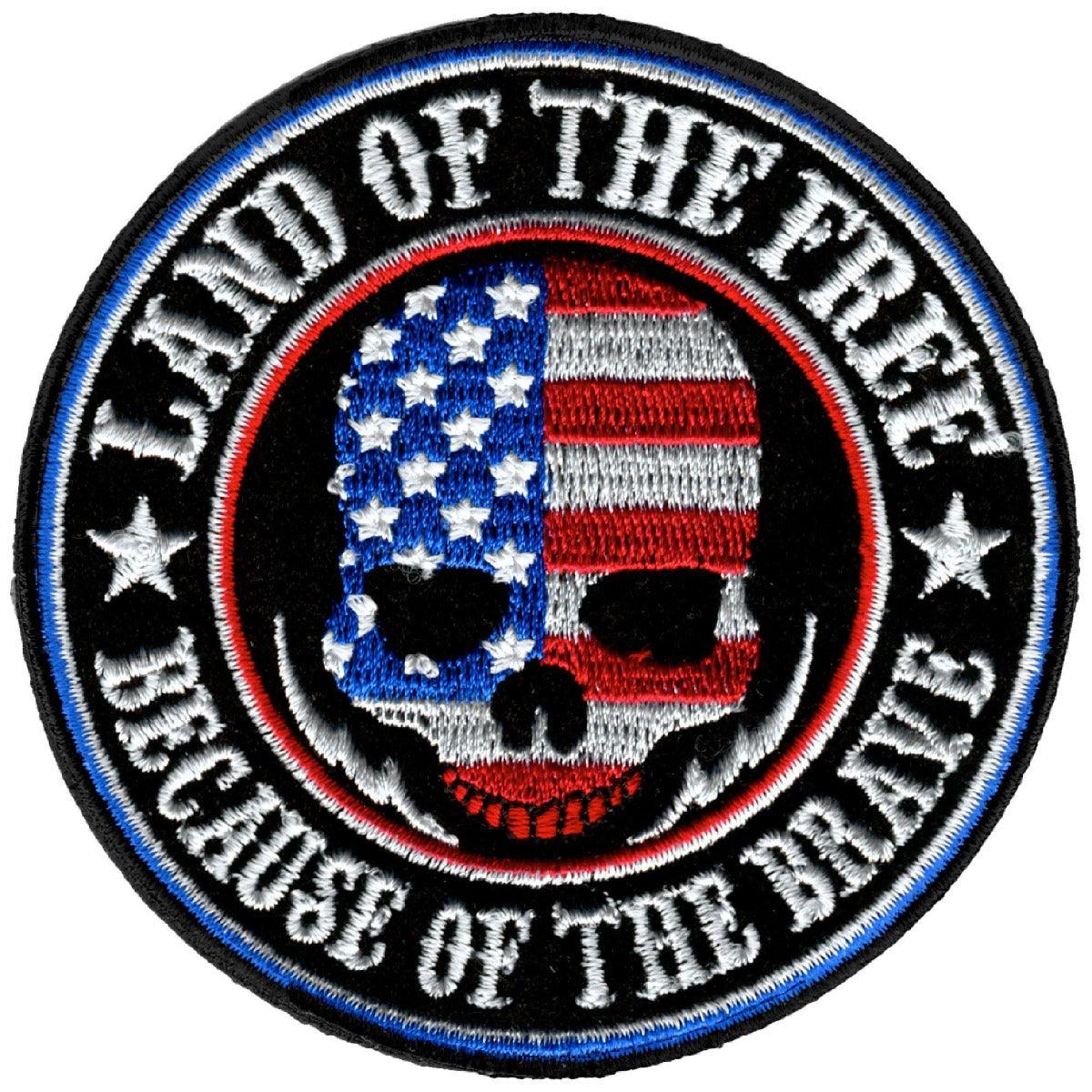 Hot Leathers Land Of The Free Patch 4" X 4" - American Legend Rider