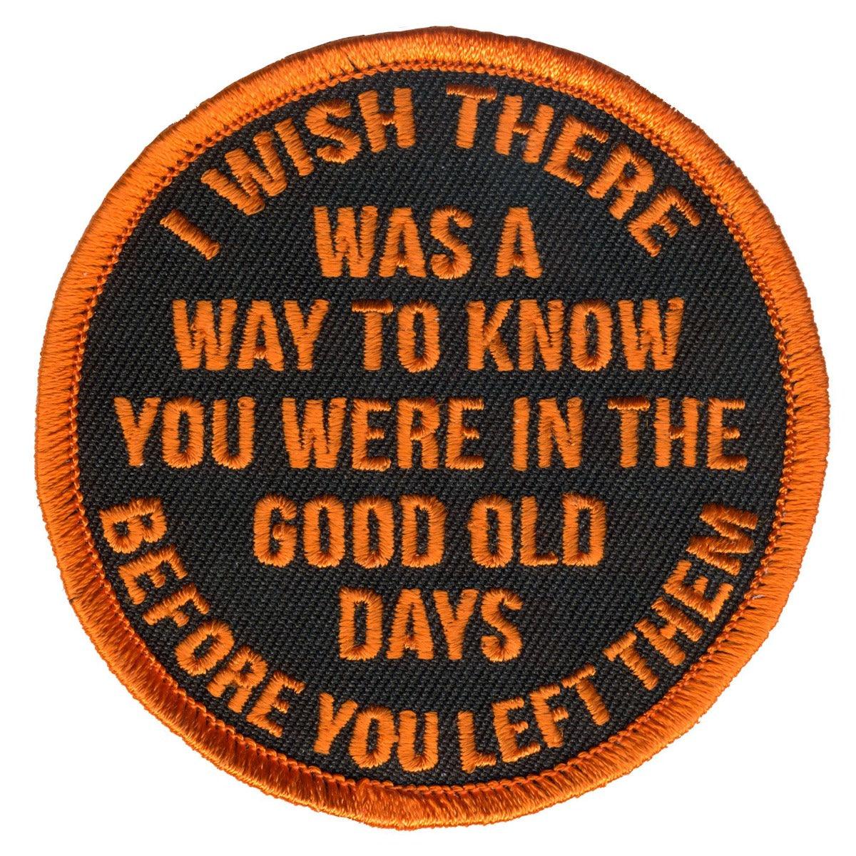 Hot Leathers Good Old Days 3" X 3" Patch - American Legend Rider