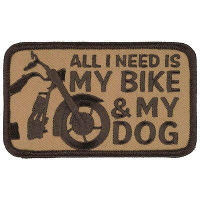 Hot Leathers All I Need Is My Bike & Dog 4" X 3" Patch - American Legend Rider