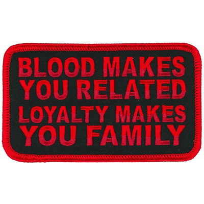 Hot Leathers Blood Makes You Related 4" X 3" Patch - American Legend Rider