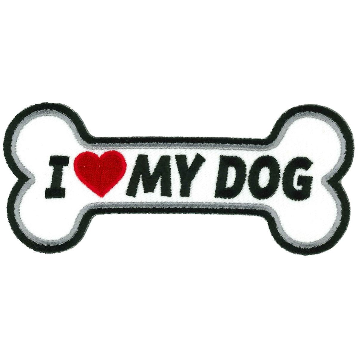 Hot Leathers I Heart My Dog 5" X 2" Patch - American Legend Rider