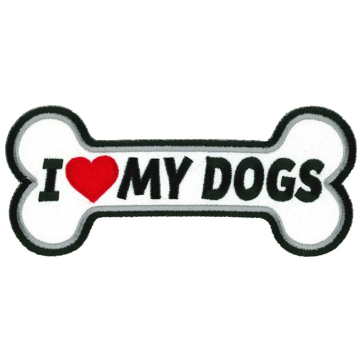 Hot Leathers I Heart My Dogs 5" X 2" Patch - American Legend Rider