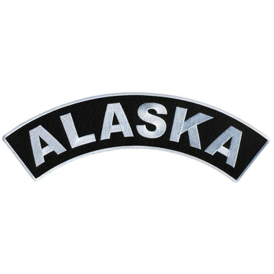 Hot Leathers Alaska 12” X 3” Top Rocker Patch - American Legend Rider