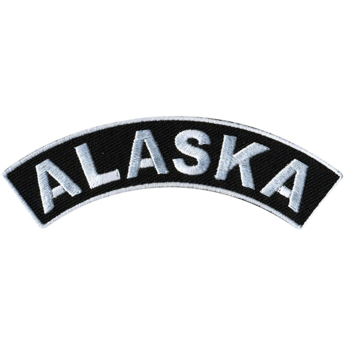 Hot Leathers Alaska 4” X 1” Top Rocker Patch - American Legend Rider