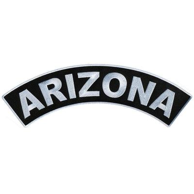 Hot Leathers Arizona 12” X 3” Top Rocker Patch - American Legend Rider