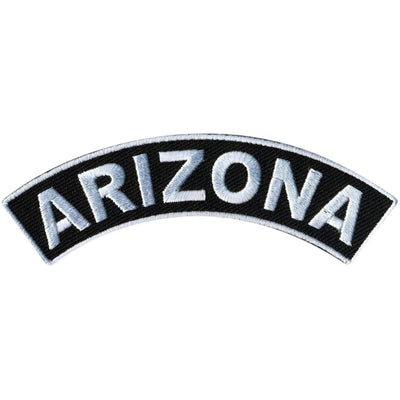 Hot Leathers Arizona 4” X 1” Top Rocker Patch - American Legend Rider