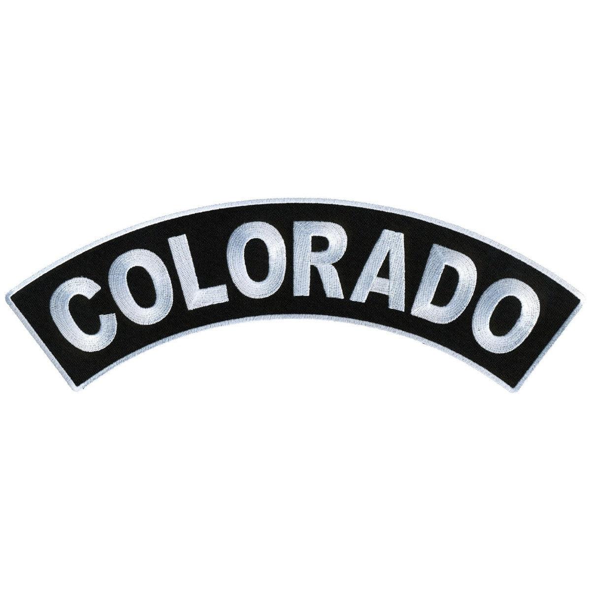 Hot Leathers Colorado 12” X 3” Top Rocker Patch - American Legend Rider