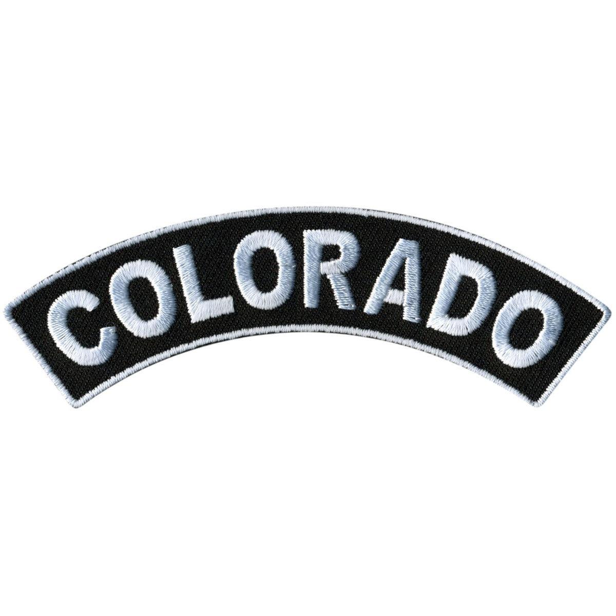 Hot Leathers Colorado 4” X 1” Top Rocker Patch - American Legend Rider