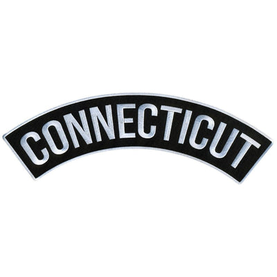 Hot Leathers Connecticut 12” X 3” Top Rocker Patch - American Legend Rider