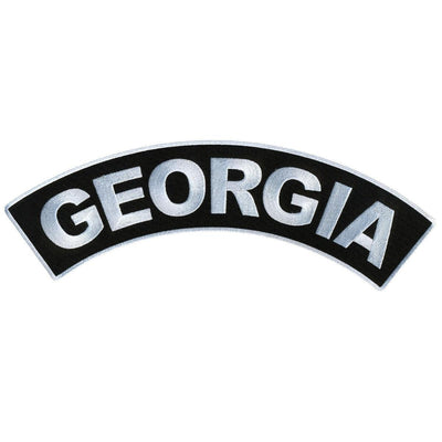 Hot Leathers Georgia 12” X 3” Top Rocker Patch - American Legend Rider