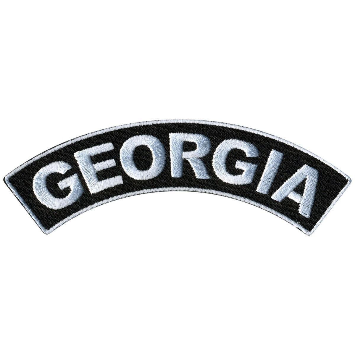 Hot Leathers Georgia 4” X 1” Top Rocker Patch - American Legend Rider