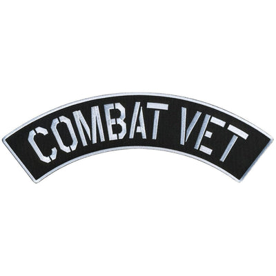 Hot Leathers Combat Vet 12” X 3” Top Rocker Patch - American Legend Rider