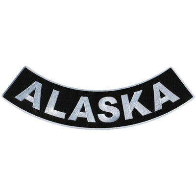 Hot Leathers Alaska 12” X 3” Bottom Rocker Patch - American Legend Rider